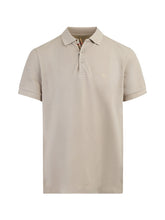 Pale Stone Cotton Collared Polo Shirt